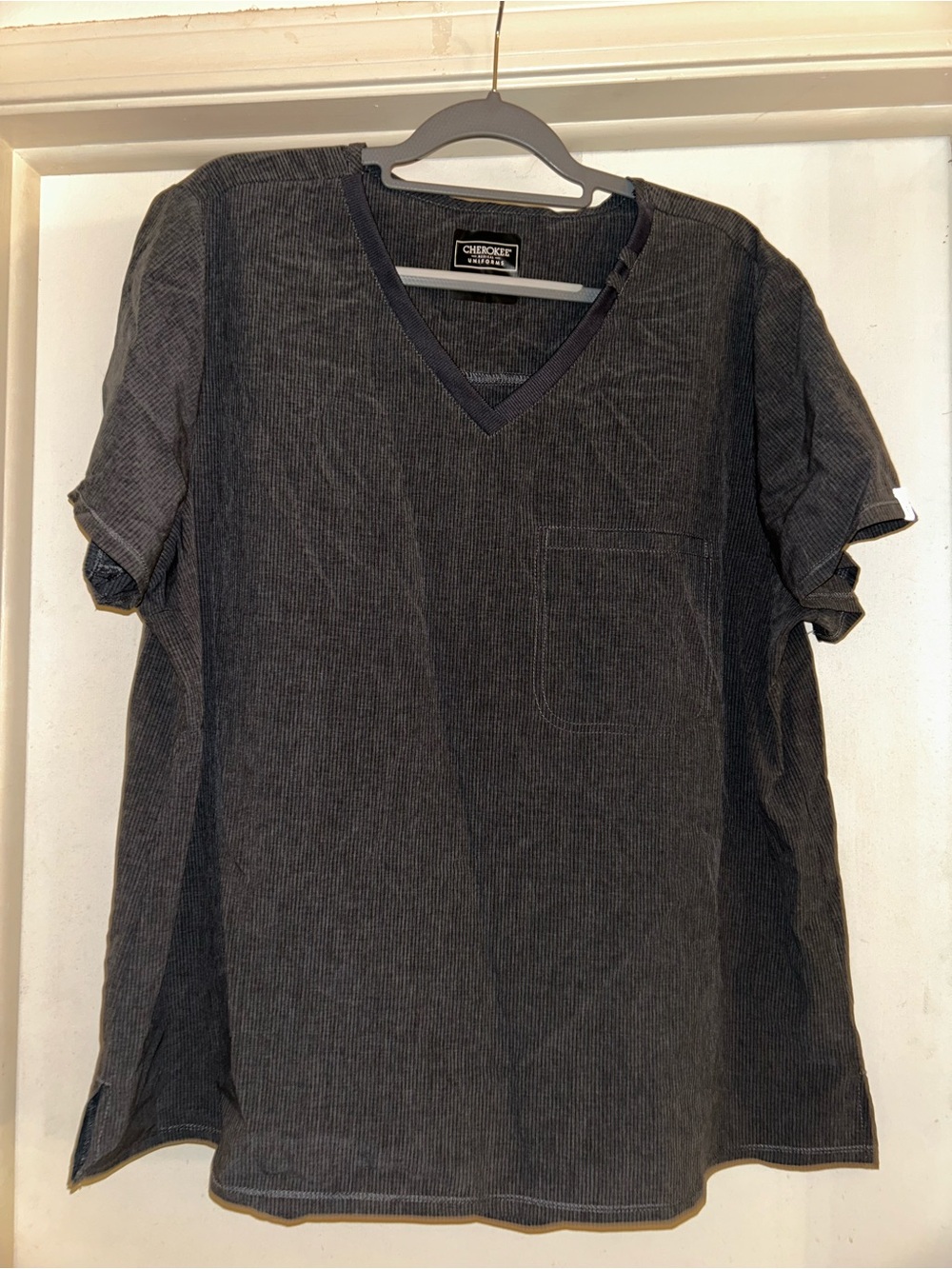 Cherokee Black V-Neck Short Sleeve Scrub Shirt